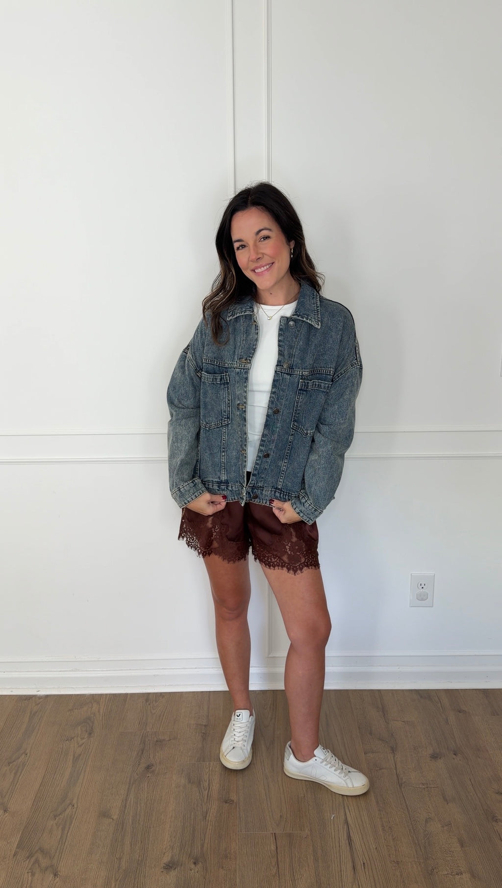 Marci Oversized Denim Jacket - Washed Denim