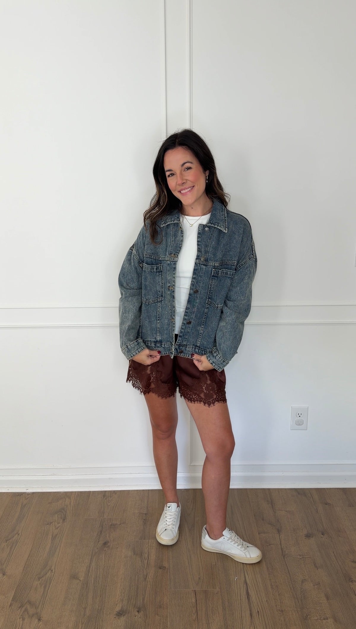 Marci Oversized Denim Jacket - Washed Denim