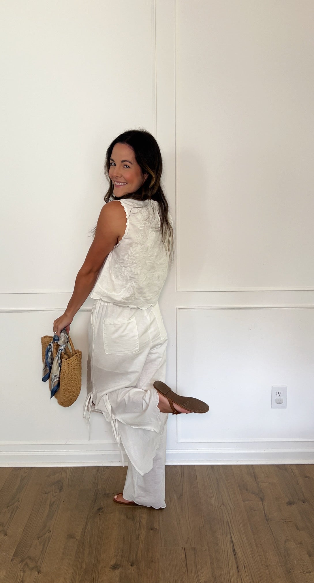 Delilah Embroidered Top - Off White