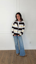 Kamryn Cardigan - Brown/Blue