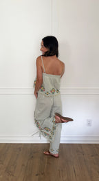 Dakota Floral Embroidered Top - Sage