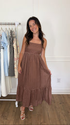 Polka Bow Maxi - Latte