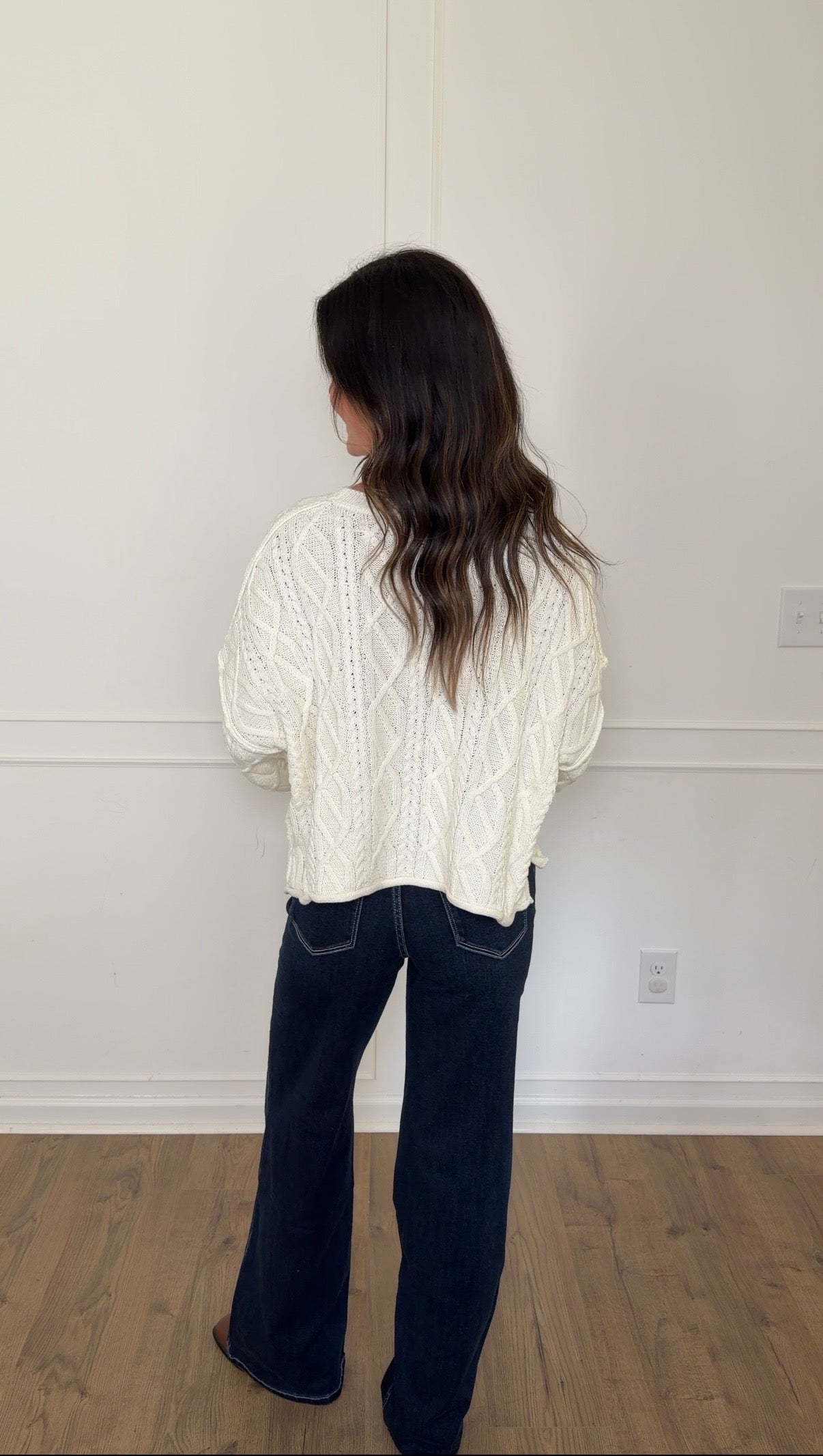 Carmen Cable Knit Sweater - Cream