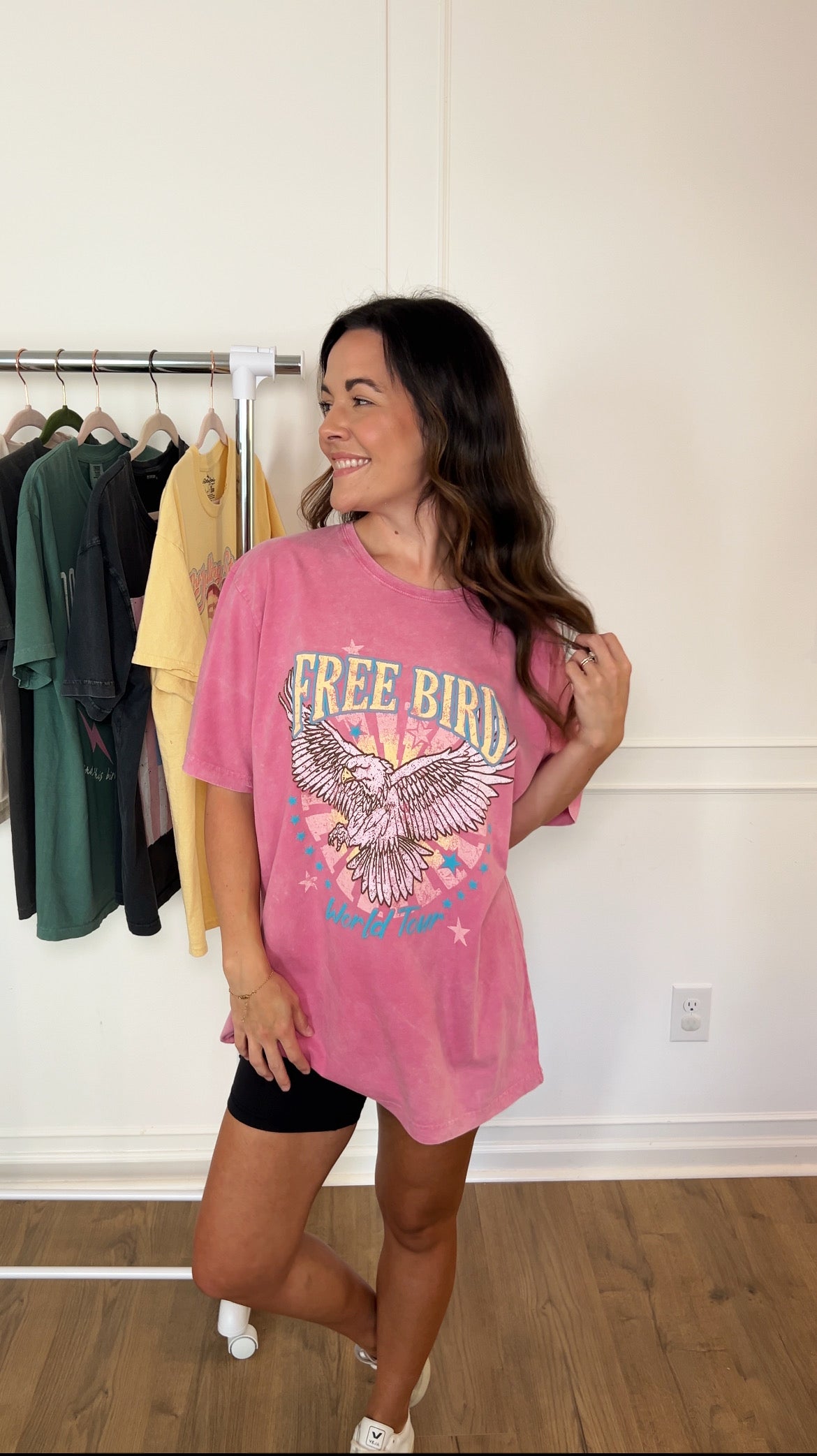 Free Bird World Tour Tee - Pink