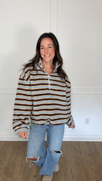 Spencer Striped Pullover - Blue/Brown