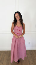 Picnic Bow Dress - Red