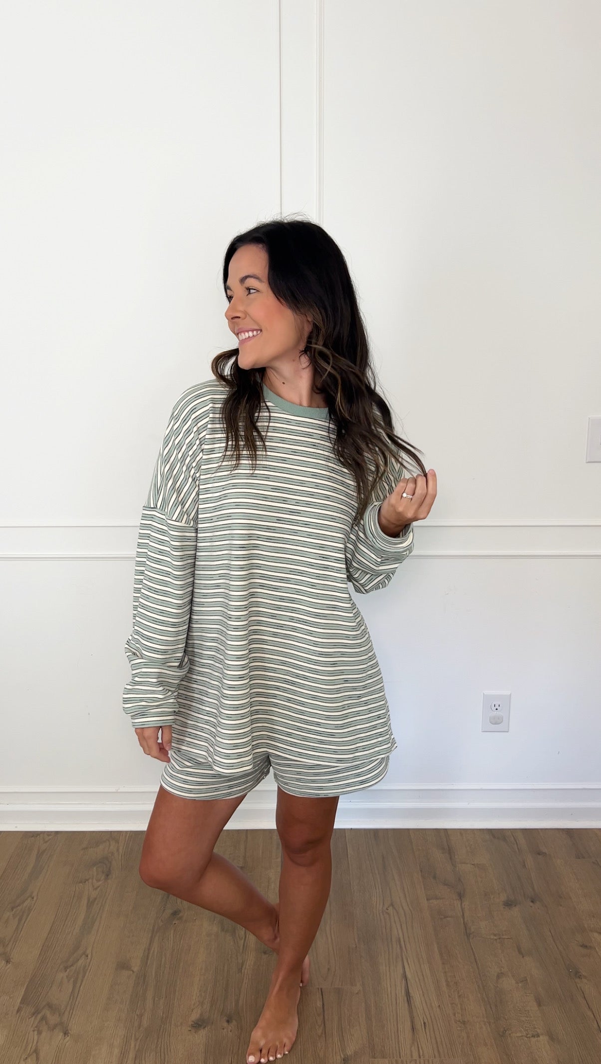 Morgan Oversized Long Sleeve Top - Mint