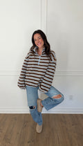 Spencer Striped Pullover - Blue/Brown