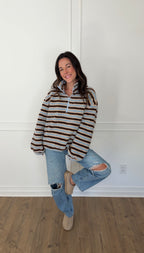 Spencer Striped Pullover - Blue/Brown