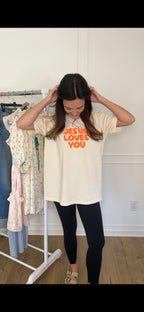 Jesus Loves You Tee - Ivory