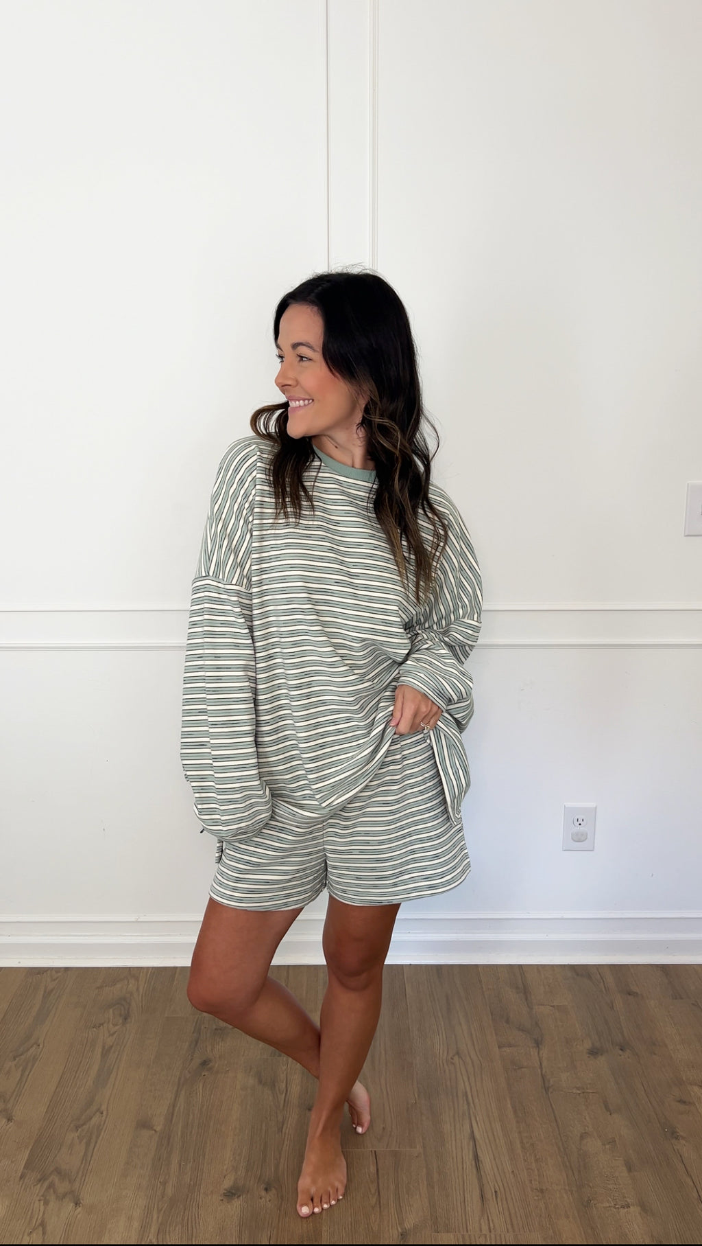 Morgan Oversized Long Sleeve Top - Mint