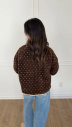 Polka-Dot Sherpa Jacket - Chocolate