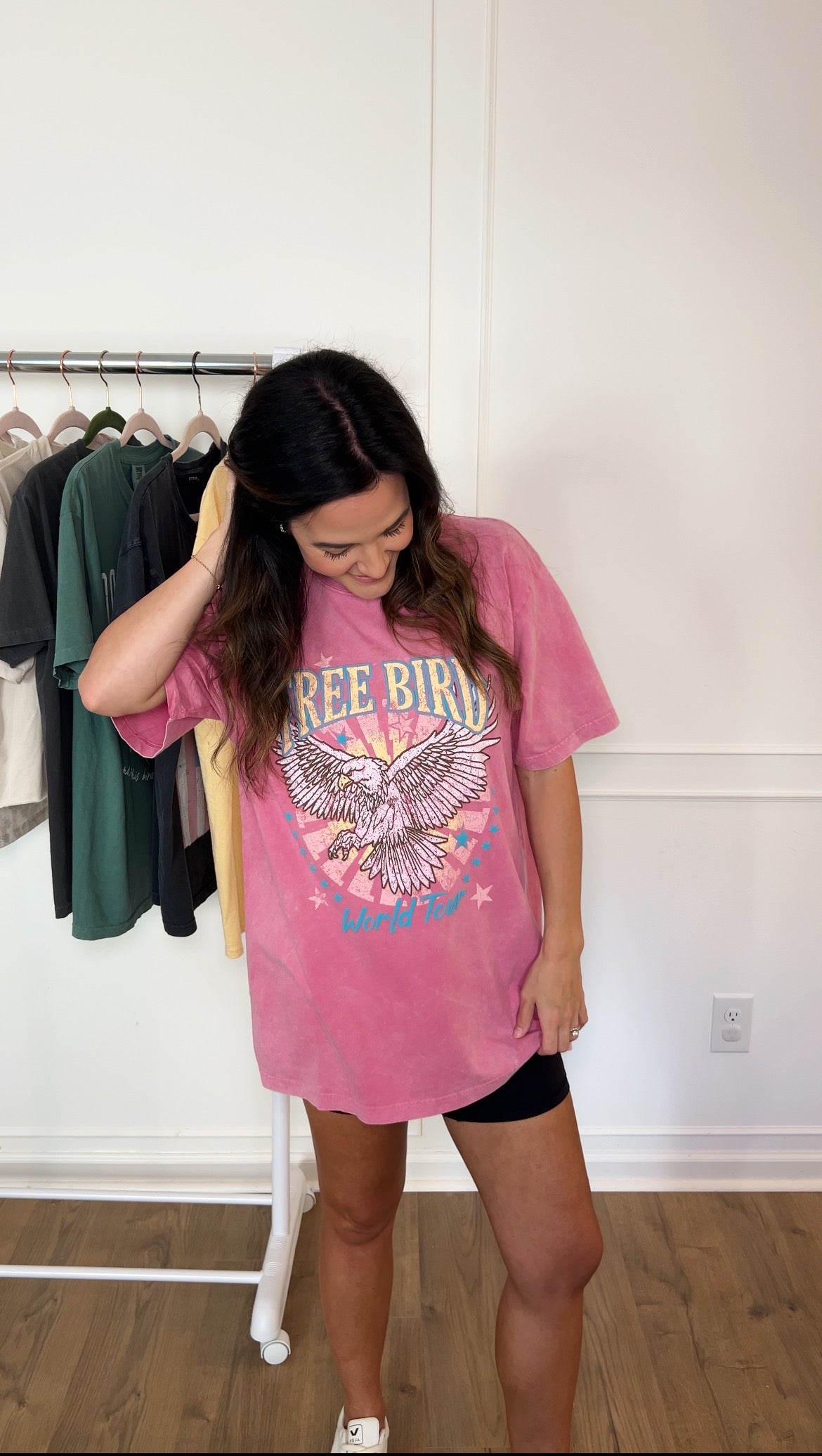 Free Bird World Tour Tee - Pink