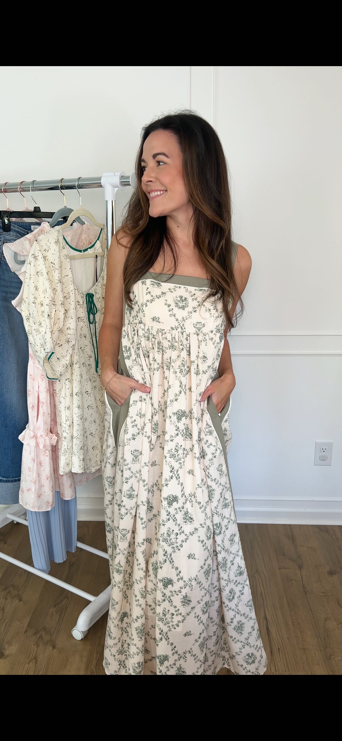 Piper Toile Maxi Dress - Sage