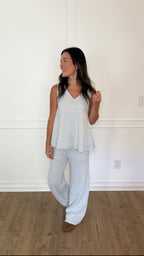 Avery Sleeveless Swing Top - Light Grey