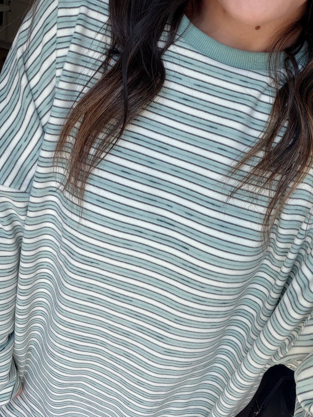 Morgan Oversized Long Sleeve Top - Mint