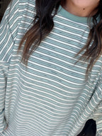 Morgan Oversized Long Sleeve Top - Mint