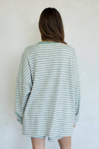 Morgan Oversized Long Sleeve Top - Mint