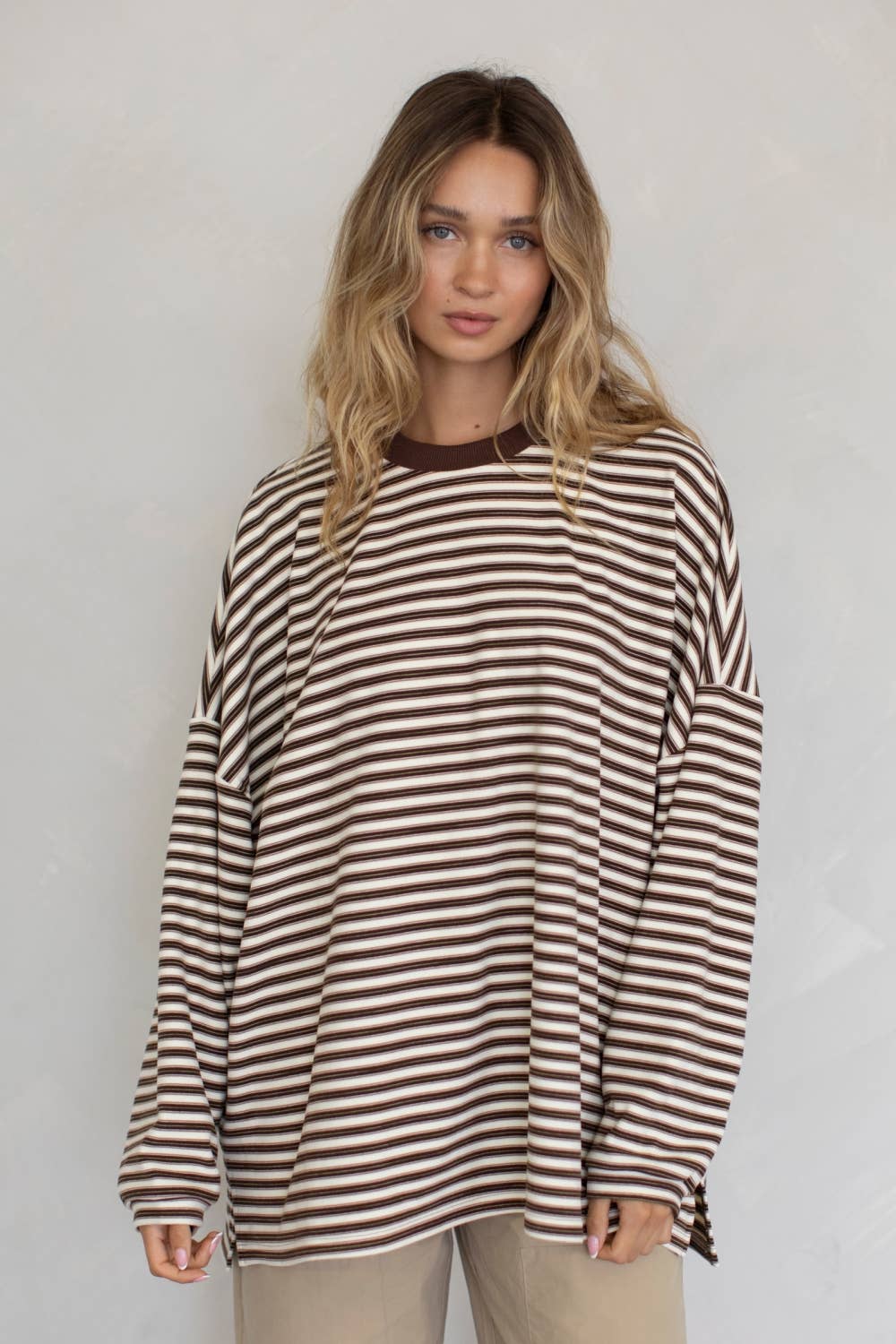 Morgan Oversized Long Sleeve Top - Mint