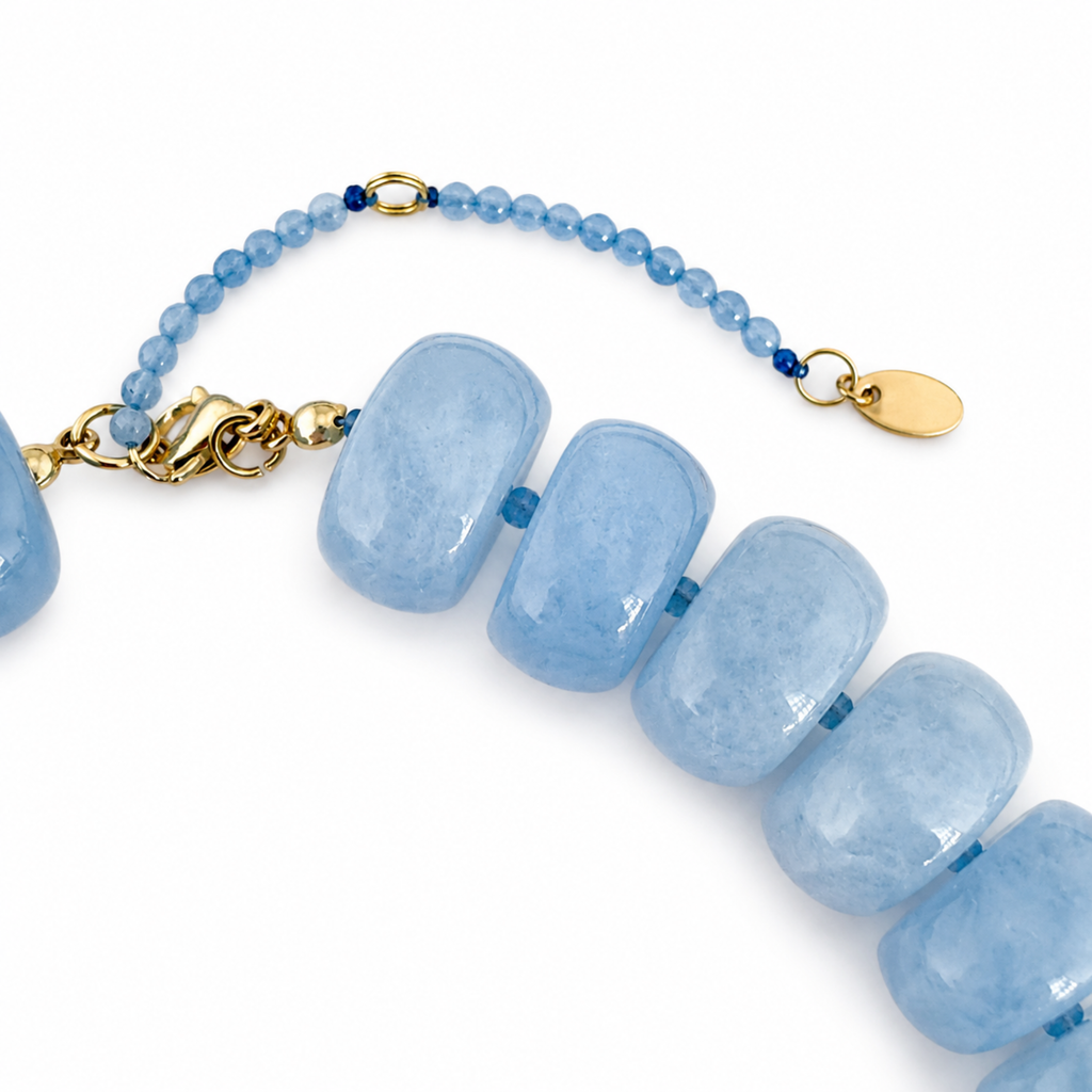 Chunky Bead Necklace - Powder Blue
